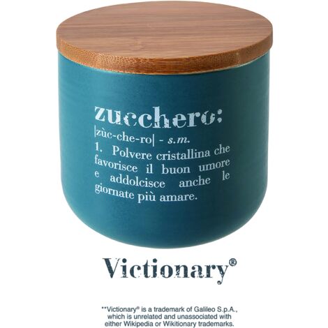 Villa d'Este Home Tivoli Victionary Shades Barattolo zucchero 500 ml in new bone China con coperchio in bamboo (1/5)