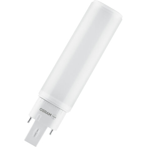 Lampada LED OSRAM DULUX D 13 per base G24D-1, 6 watt, 600 lumen, bianco caldo (3000K), ruotabile, sostituzione per lampade Dulux convenzionali 13W