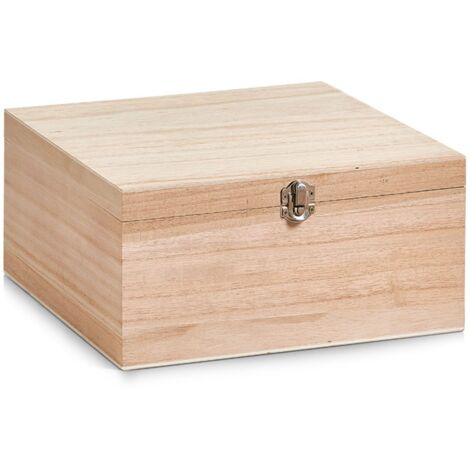 Zeller 15127 – Scatola portaoggetti, Legno, Naturale, 26 x 26 x 12,5 cm (1/4)