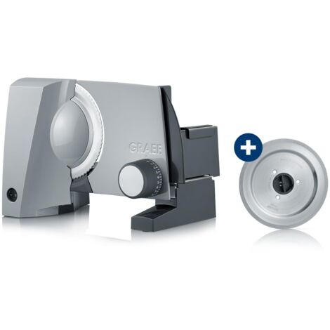 GRAEF G52 Affettatrice elettrica Made in Germany, lama Ø170 mm inox per prosciutto, taglio 0–20 mm, 170W, blocco bimbi, grigio