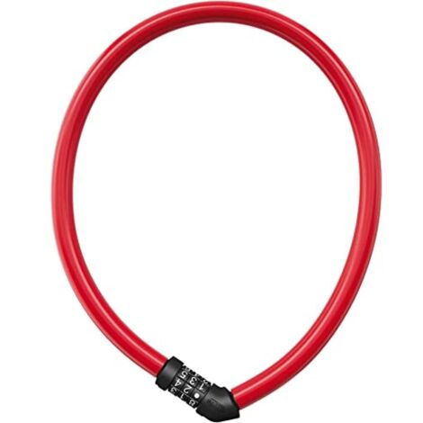 ABUS 4408C Lucchetto a Cavo - Lucchetto a Combinazione - Cavo in Acciaio con Rivestimento in Plastica - Livello di Sicurezza ABUS 2 - Colore Nero