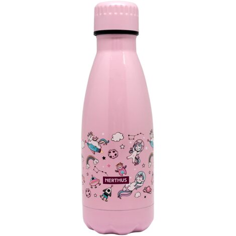 NERTHUS FIH 898 Bottiglia a doppia parete in acciaio inossidabile 350 ml, stile e funzionalità (1/2)