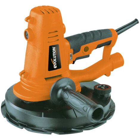 Evolution Power Tools - Levigatrice manuale a secco per muro, sverniciatore muro, levigatrice per marmo, frattazzatrice elettrica, stonacatrice, fresatrice per muro 225 mm (230 V)