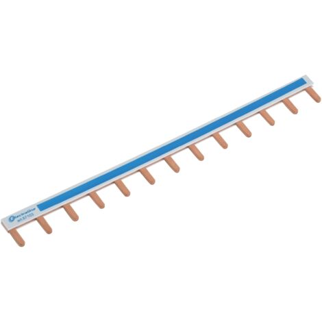 Electraline 87103 Pettine di Connessione 13 Moduli, 225mm, ideale per semplificatre e rendere più sicuro il cablaggio dei quadri elttrici