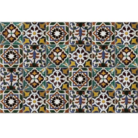 paraschizzi in alluminio azulejos verdi, 48x72 cm (1/3)