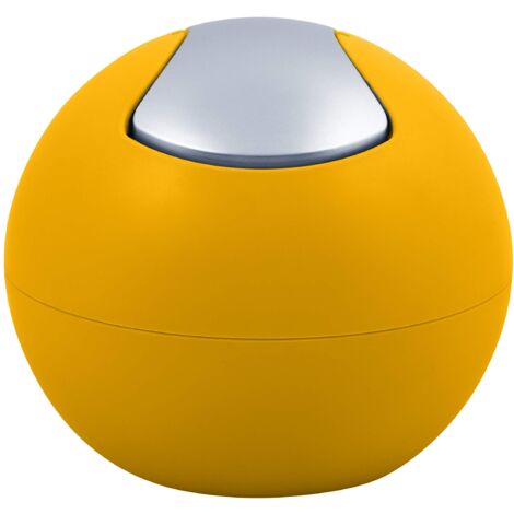 Spirella, pattumiera da bagno, 1 l, con coperchio basculante, colore: giallo opaco