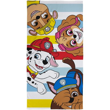 Character World Paw Patrol Asciugamano Poncho Con Cappuccio, Super Morbido, Fantastico Design Estivo, Perfetto Per Casa, Bagno E Spiaggia, 115 X 50