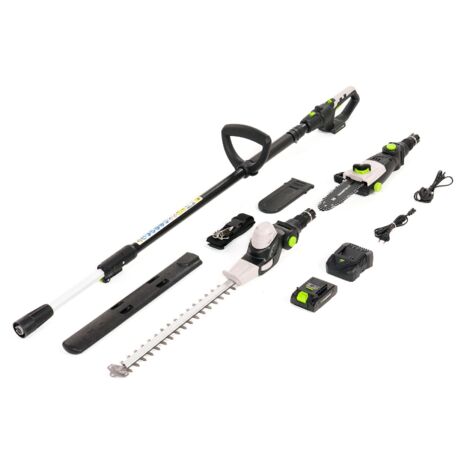 Murray Tagliasiepi & Motosega Telescopica 2-in-1 a Batteria MU-BAT-MM-CSHT-KIT – 20V, 3Ah, Lama da Taglio 40 cm, Guida Sega 20 cm, Sistema SDS, Inclinabile, Portata 330 cm
