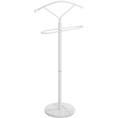 HAKU Möbel Cameriere da uomo bianco, Marmo, legno massiccio, metallo - Dim. L 50 cm x A 105 cm x P 32 cm, Stile Moderno