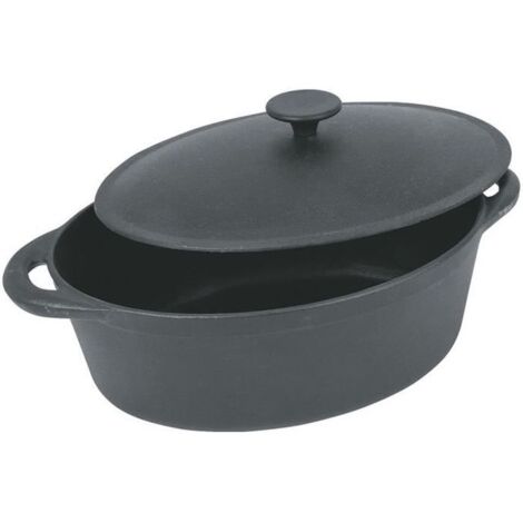 Tradifonte, Casseruola Ovale per arrosto, 9 ltri, Nero (Schwarz) (1/2)
