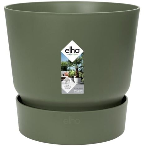 Elho Greenville Round 16 - Vaso per Esterno - Ø 16.0 x H 15.3 cm - Verde/Leaf Green (1/5)