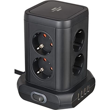 Brennenstuhl Presa Multipla a Torre 8 Prese con 4 Usb 2mt (1/5)