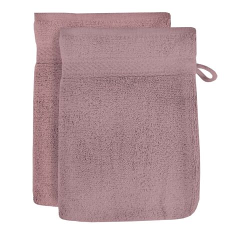 Soleil d'ocre Laguna Quantità di 2 Guanti di Gabinetto, Cotone, Rosa, 16 x 21 cm