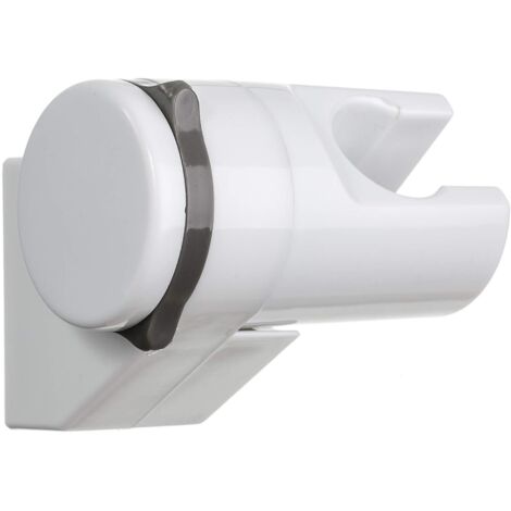 Supporto doccia multiposizione, plastica ABS, bianco, 8 x 7 x 6,5 cm (1/4)