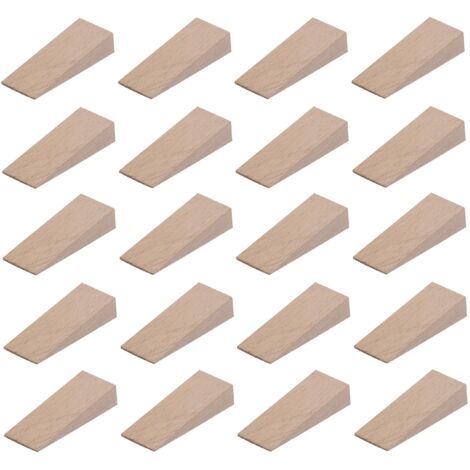 cyclingcolors 20x cunei legno piccoli fermaporta mobili ferma porta ante pavimento cucina angolazione blocca, 55mm x 20mm x 6mm (1/2)