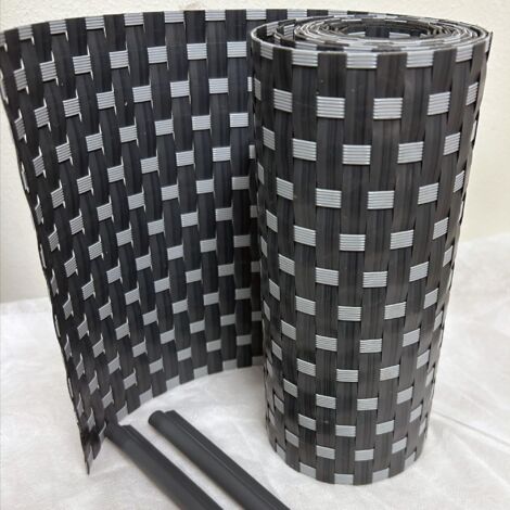TENAX Flexi 0,19 x 2,05 m Antracite/Grigio Chiaro, Strisce Frangivista in HDPE con 2 Clip, Copertura Privacy Decorativa per Recinzioni a Pannelli, Cancellate, Ringhiere, Balconi e Giardini