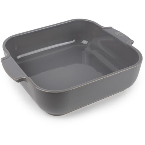 PEUGEOT - Pirofila quadrata in ceramica - 21 cm (manici inclusi) x 17,5 cm x 6 cm - Capacità: 1,1 L - Porzione singola - Garanzia 10 anni - Made in France - Colore grigio chiaro (1/4)