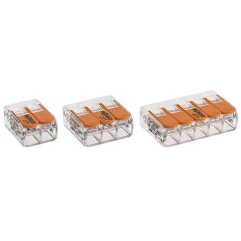 Wago - Blister variegato di 40 terminali di collegamento automatico 2,3 e 5 ingressi S221 (terminale 20-2 terminale 15-3 way terminale 5-5)