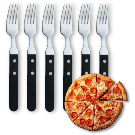 Amefa Set di 6 forchette da carne (acciaio inox 18/0), colore nero