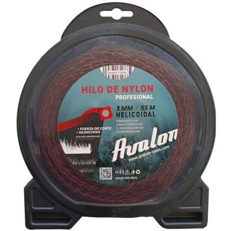 Avalon - Filo elicoidale in Nylon Universale per decespugliatore e Tosaerba (3 mm x 55 m)
