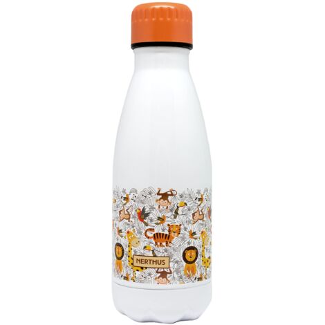 NERTHUS FIH 897 Bottiglia a doppia parete in acciaio inossidabile 350 ml, stile e funzionalità (1/2)