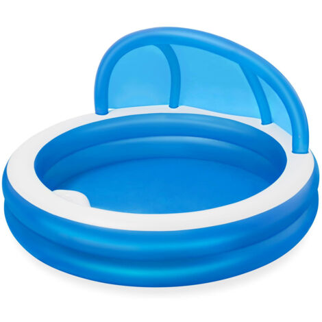 Avilia Piscina Gonfiabile Avventura Marina per Bambini - Ideale per Rinfrescarsi e Divertirsi con Sedile Gonfiabile e Tenda Parasole, 2,41 metri di Diametro e Sicurezza Garantita (1/5)