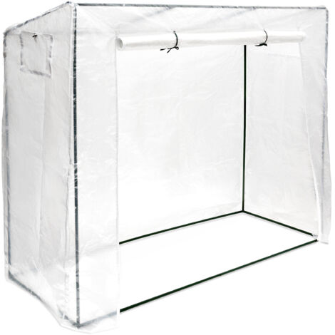 Relaxdays Serra XL per Pomodori, con Tetto Sportgente, Resistente ai Raggi UV, HxLxP: 160 x 200 x 82 cm, Trasparente