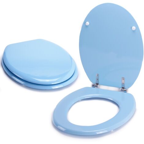 MSV Sedile WC in MDF CLÉO Blu Cielo - Cerniere Inox