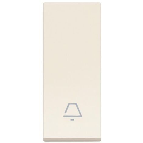 Vimar 31000.CC Linea Copritasto intercambiabile 1 modulo allineato, simbolo campanello illuminabile, canapa