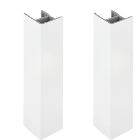 cyclingcolors 2x Connettore Zoccolino Battiscopa 150mm bianco mat Bordo Mobili Cucina Zoccolo Giunzione multiangolo angolare