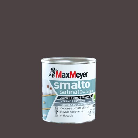 MaxMeyer Smalto Satinato all'acqua Poliuretanico Marrone 0,125 l