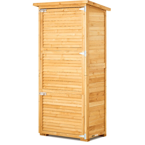 VEVOR Grande Capannone Portaoggetti in Legno per Esterni, Capannone Porta con Struttura in Metallo, Ripiani, Pavimento, Mobiletto Portaoggetti Impermeabile, per Patio Cortile Prato 800x500x1620 mm (1/5)
