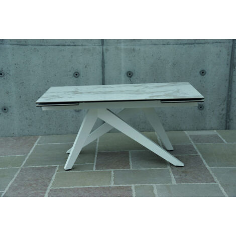 Tavolo vetroceramica allungabile 160x90 cm - 240x90 cm gambe a V