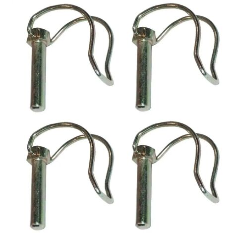 cyclingcolors 4x Perno di Bloccaggio Spine a scatto 6x45mm perni a sgancio rapido molla acciaio anello copiglie tagliaerba tosaerba trattore