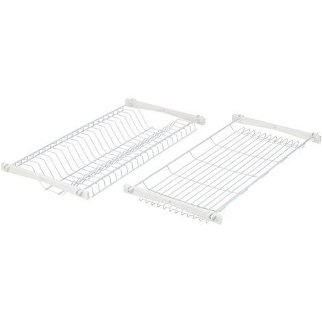 Casabriko 50356 Scolapiatti da Incasso, Acciaio Verniciato, Bianco, 60 cm (1/3)