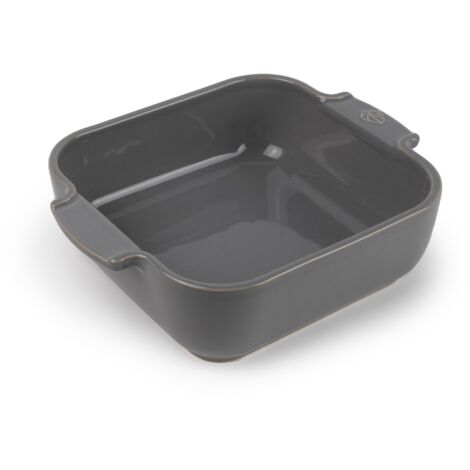 PEUGEOT - Pirofila quadrata in ceramica - 21 cm (manici inclusi) x 17,5 cm x 6 cm - Capacità: 1,1 L - Porzione singola - Garanzia 10 anni - Made in France - Colore grigio chiaro (1/4)