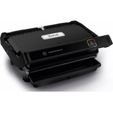 Tefal OptiGrill Elite XL GC760812 - Griglia a contatto, 16 programmi, display digitale con indicatore del livello di cottura, piastre XL rimovibili, griglia elettrica, colore nero