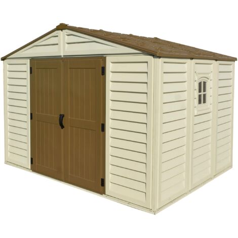 Duramax WoodBridge Plus, Dimensioni esterne (LxPxH): 324,8 x 247 x 233,2 cm — Beige e marrone