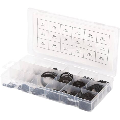 KS Tools 970.0100 Assortimento anelli seeger esterni, Ø 3-32mm, 300 pz