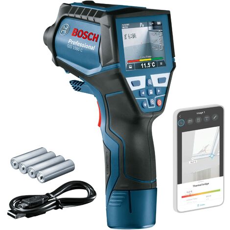 Bosch Professional Termocamera a infrarossi GIS 1000 C (con funzione app, intervallo di temperatura: da –40 °C a 1.000 °C, 4x batterie AA, confezione in cartone) (1/5)