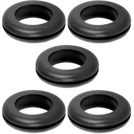 cyclingcolors 5x passacavo in gomma nero gommini elettrico guarnizione anello fori filo spina cavo tappo (D1 = 16 x d =13 x H1 = 1.5 mm) (1/3)