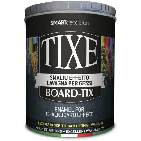TIXE BOARD-TIX SMALTO EFFETTO LAVAGNA PER GESSI, NERO, 1 Litro (1/4)
