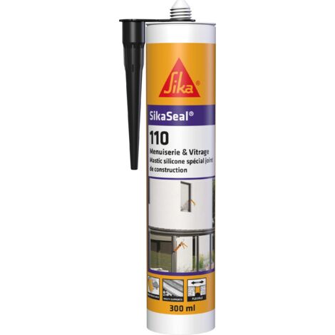SIKA SikaSeal 110 Mastice siliconico per finestre e porte - Nero - 300ml