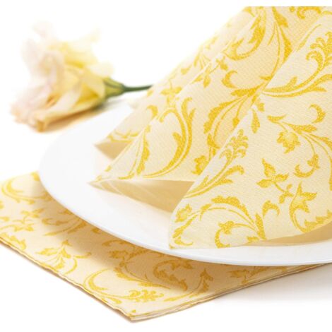 PAPSTAR Tovaglioli, Fazzoletto, Gelb, 7.8 x 20 x 20 cm, 50 unità (1/3)