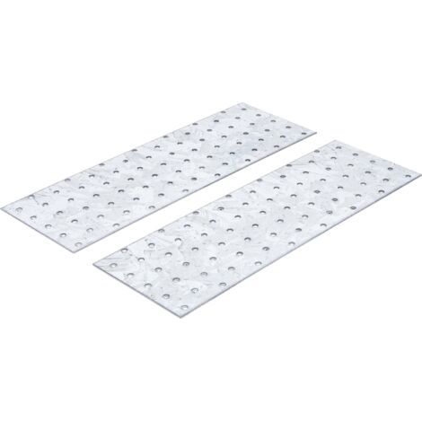 BGS DIY 80788  Set di piastre forate in acciaio  300 x 100 x 2 mm  2 pezzi