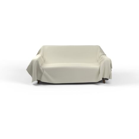 Italian Bed Linen Telo copritutto MAX COLOR tinta unita, Panna, 270x300cm (1/4)