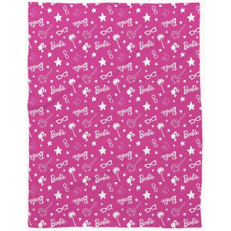 Barbie Character World Coperta in pile con licenza ufficiale  Stelle Camera da letto  Calda e super morbida al tatto, perfetta per casa, camera da letto, pigiama party e campeggio (1/5)