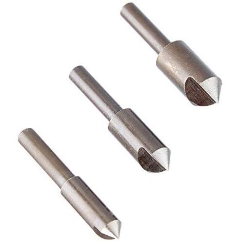 Bosch Accessories 2608596667 Kit svasatori conici 3 parti 8 mm, 10 mm, 12 mm HSS Alberino cilindrico 1 KIT (1/4)