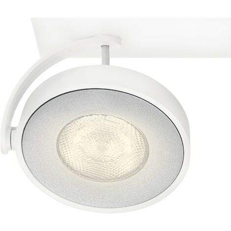 Philips Clockwork Lampada con 2 Faretti Orientabili, LED Integrato, 2 x 4.5  W, Bianco