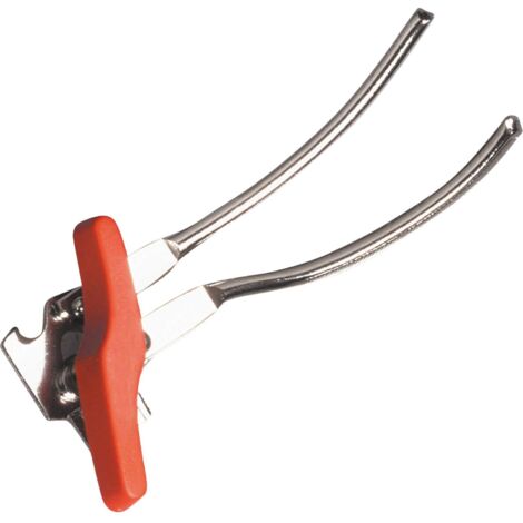 Westmark Apriscatole a pinza, Con apribottiglie, Lunghezza: 15,5 cm, Acciaio/Plastica, Zangen Sieger, Argento/Rosso, 10312270 (1/4)